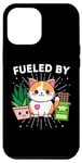 iPhone 15 Plus Cat Happiness Fueled By Plants Chocolate CatFunny Kawaii Case