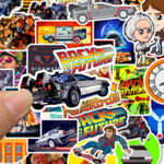 50pcs Back To The Future Skateboard Anime Movie Stickers Laptop One Size