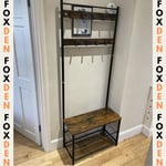 Small Coat Stand Shoe Rack Storage Organiser Hallway Coat Rack Hat and Hall Tree