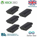 Xbox 360 Controller Battery Back Cover Case Shell - Black 5 pack