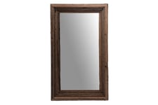 Miroir rectangulaire en bois recyclé foncé H150