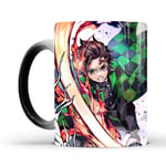 VENTDOUCE Anime Mug Demon Slayer Coffee Mugs, 350ml Ceramic Mug Color Changing Heat Sensitive Mug Anime Demon Slayer Coffee Cup Mugs Milk Tea Cup for Anime Lovers Friends