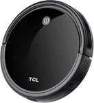 TCL Robot Vacuum Cleaner, Super-Thin, 1500Pa Strong Suction, Quiet, Self-Charging Robotic with HEPA Filter, 120 mins runtime, Cleans Hard Floors & Carpets, Black, SWEEVA 1000BK, B100A00UK
