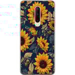 OnePlus 7 Pro Transparent Mobilskal Solrosor