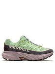 Merrell Womens Agility Peak 5 Trail Running Trainers - Green/burgundy, Green, Size 5, Women