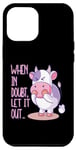 Coque pour iPhone 14 Pro Max When In Doubt Let It Out Funny Farting Cute Cow Pet
