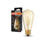 OSRAM Vintage 1906® Classic Edison Fil LED lampe, E27, or, 4W, 410LM, 2400K, couleur confort chaude, consommation très faible, durée de vie longue durée