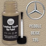 MERCEDES PEBBLE BEIGE 735 Leather Touch up Car Seat Repair Paint