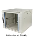 TOTEN System Z 19" Wall Cabinet 9U 600x600 Glass Door