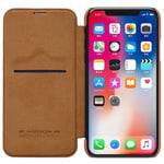 Nillkin Qin FlipCover Apple iPhone XS Max (6.5")  - Brun