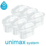 6x Universal Dafi Water Filter Cartridges Fit Brita Mavea Aqua Bpa-free Jug