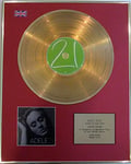 Century Music Awards ADELE - Limited Edition 24 Carat CD Gold Disc - 21