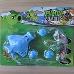 Pea Shooter Toys PLANTS VS ZOMBIES TOYS PVC SNOW PEA AIRPLANE WITH COWBOY ZOMBIE ACTION FIGURE