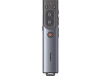 Baseus Orange Dot Multifunktionell Fjärrkontroll För Presentationer, Med Röd Laserpekare, Laddningsbar (Grå)