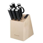 KitchenAid, Forged Knife Set 11 piece, Knife Block and Sharpener, Japanese Steel, 10 Knives, Shears, Block & Sharpener Set