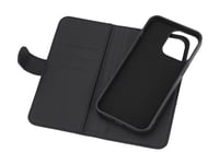 Deltaco - Vikbart Fodral För Mobiltelefon - 2-I-1, Magnetisk - Magsafe-Kompatibilitet - Konstläder, Pu-Läder (Termoplastisk Polyuretan + Polykarbonat) - Svart - För Apple Iphone 15 Pro Max