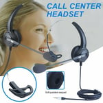 3.5mm Call Center Computer Headset Wired Headphones With Mic For Pc Laptop Phone
