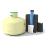 Baga Slamavskiljare 2,2 m³ med infiltrationspaket / Biomoduler BDT+KL (WC)