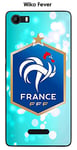 Onozo Coque Wiko Fever Design Foot France Fond Bleu