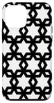 Coque pour iPhone 12 mini Black-White Geometric Arabic Star Pattern