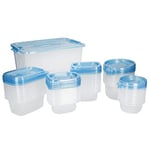 KitchenCraft - Set de 50 Boîtes de Conservation Réutilisables en Plastique sans BPA, Compatible avec Micro-ondes/Réfrigérateur/Congélateur