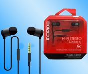 Genuine Incipio F90 Hi-Fi stereo earbud earphones with inline microphone Black