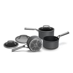 Ninja Zerostick Aluminium 3 Piece Saucepan Set - Grey