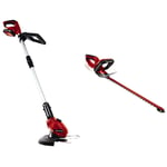 Einhell GC-CT 18 Li Power X-Change 18V Cordless Strimmer With Battery and Fast Charger & GE-CH 1846 Li Power X-Change 18V Cordless Hedge Trimmer | 46cm (18 Inch) Cutting Length