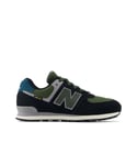 New Balance Boys Boy's Juniors 574 Trainers in Black Textile - Size UK 4