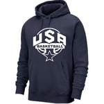 Sweat À Capuche Basketball Homme Bleu Marine