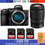 Nikon Z5 + Z 24-200mm f/4-6.3 VR + 3 SanDisk 128GB Extreme PRO UHS-II SDXC 300 MB/s + Guide PDF ""20 TECHNIQUES POUR RÉUSSIR VOS PHOTOS