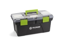 Fieldmann Fdn 4116, Verktygslåda, Plast, Svart, Grön, Grå, Transparent, 415 Mm, 210 Mm, 190 Mm