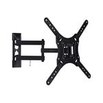 ProperAV Heavy Duty Swing Arm TV Wall Bracket 23" 24" 28" 32" 37" 40" 42" 43" 46" 50" 55" Tilt 20° VESA 400x400 Black