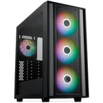 Cooler Master MasterBox 600 Mid-Tower E-ATX Airflow Case - Back Connect MB & 420mm Radiator Ready, 3 x 140mm & 1 x 120mm ARGB PWM Fans Pre-Installed, Tempered Glass Side, USB 3.2 Gen 2x2 Type-C