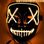 Orange - Purge Masker för Halloween, LED Mask, för Mascara Val, Fancy Dress, DJ Party, Luminous