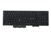 Chicony - Erstatningstastatur for bærbar PC - med Trackpoint - bakbelysning - QWERTY - Nordisk - svart - FRU - for ThinkPad P15v Gen 1 P15v Gen 2 T15p Gen 1 T15p Gen 2