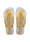 Havaianas Unisex's Top Logomania 2 Flip-Flop, Gold Yellow, 1/2