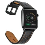 MIFA Mifa - Apple Watch band Leather 42mm Bands iwatch series 1 2 3 Nike Sports Replacement strap dressy classic buckle vintage case Band with Black... male adult