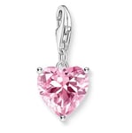 Thomas Sabo 2205-051-9 Silver Heart Charm Pendant With Pink Jewellery