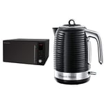 Russell Hobbs RHM3003B 30L Digital 900W Combination Microwave, Black & 24361 Inspire Electric Fast Boil Kettle, 3000 W, 1.7 Litre, Black with Chrome Accents