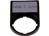 Eaton beskrivande skylt HAND-0-AUTO 50 x 30mm svart 22mm rektangulär M22S-ST-D12 (216493)