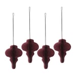 Scandi Living Spira julgranshänge 4-pack Red