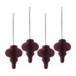 Scandi Living Spira julgranshänge 4-pack Red