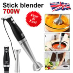 700W Powerful Hand Stick Blender Food Processor Mixer Curry Puree Fruit Whisk