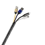 TPFNet Cache Câble Universel en Spirale - Gaine Spirale Flexible Universel - Cable Management pour Ranger ou Cacher Les TV PC Câbles - 4-50mm de Diamètre - Noir - 10m
