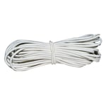 Elastisk lina för tältstång - 10 m (Färg: Vit)