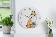 12" Wall Clock Outdoor Indoor Smart Garden Fox Clock Arabic Numerals 5164019