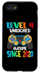 iPhone SE (2020) / 7 / 8 Level 4 Unlocked Awesome Since 2020-4th Birthday Gamer Case