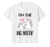Youth I'm The Big Sister Cute Unicorns - Promoted to Big Sister T-Shirt