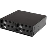 StarTech.com Backplane pour 4 disques durs SAS II / SATA III 6 Gb/s de 2,5" - Rack mobile 4x HDD / SSD avec échange à chaud (SATSASBP425)